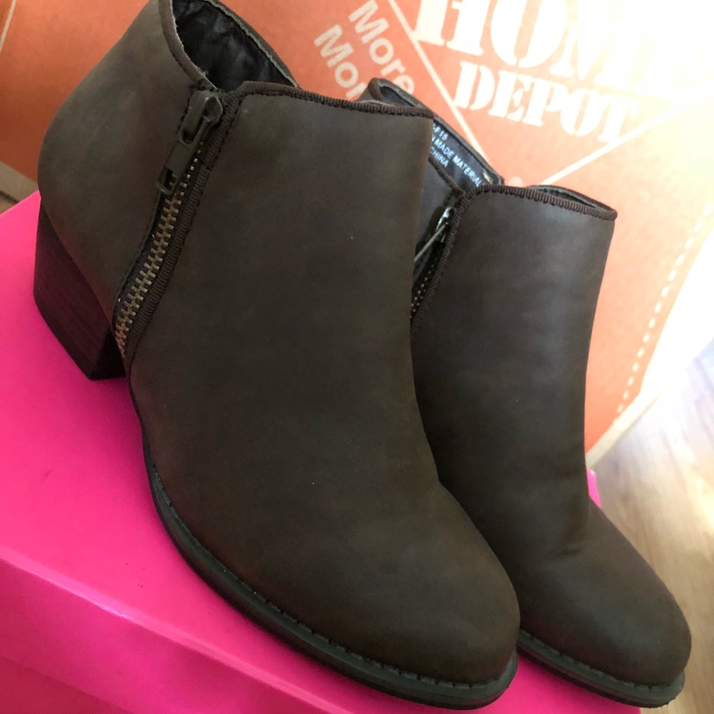 Brown booties